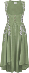 Tauriel Maxi Overdress Limited Edition Lemongrass Green Silver Embroidery