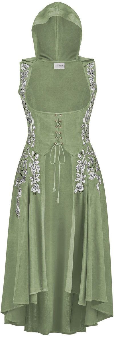 Tauriel Maxi Overdress Limited Edition Lemongrass Green Silver Embroidery