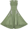 Tauriel Maxi Overdress Limited Edition Lemongrass Green Silver Embroidery