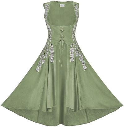 Tauriel Maxi Overdress Limited Edition Lemongrass Green Silver Embroidery