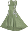 Tauriel Maxi Overdress Limited Edition Lemongrass Green Silver Embroidery