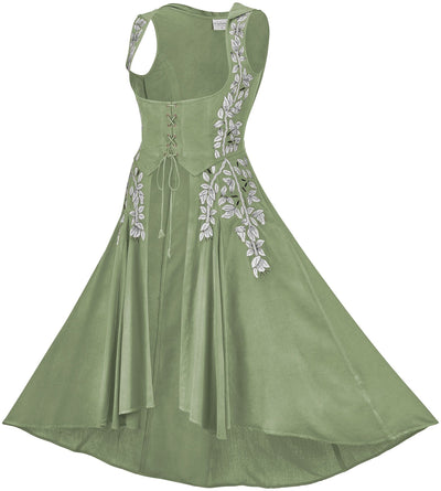 Tauriel Maxi Overdress Limited Edition Lemongrass Green Silver Embroidery