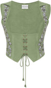 Tauriel Top Limited Edition Lemongrass Green Silver Embroidery