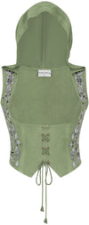Tauriel Top Limited Edition Lemongrass Green Silver Embroidery
