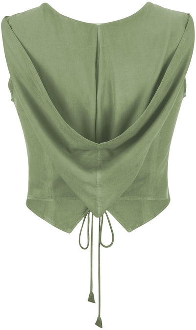 Tauriel Top Limited Edition Lemongrass Green Silver Embroidery