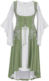 Tauriel Maxi Set Limited Edition Lemongrass Green Silver Embroidery
