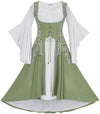 Tauriel Maxi Set Limited Edition Lemongrass Green Silver Embroidery