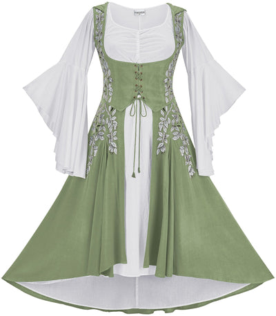 Tauriel Maxi Set Limited Edition Lemongrass Green Silver Embroidery