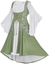 Tauriel Maxi Set Limited Edition Lemongrass Green Silver Embroidery