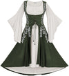 Tauriel Maxi Set Limited Edition Moss Green Silver Embroidery